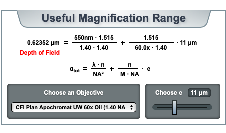 视野深度的计算【译自：MicroscopyU】