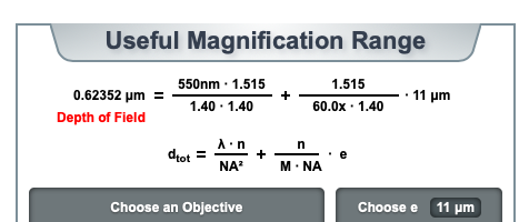 视野深度的计算【译自：MicroscopyU】